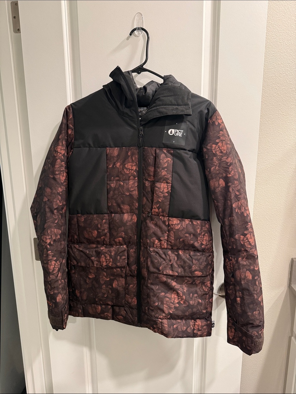 Picture Organic Women’s Puffer Jacket - Brown Floral/Black